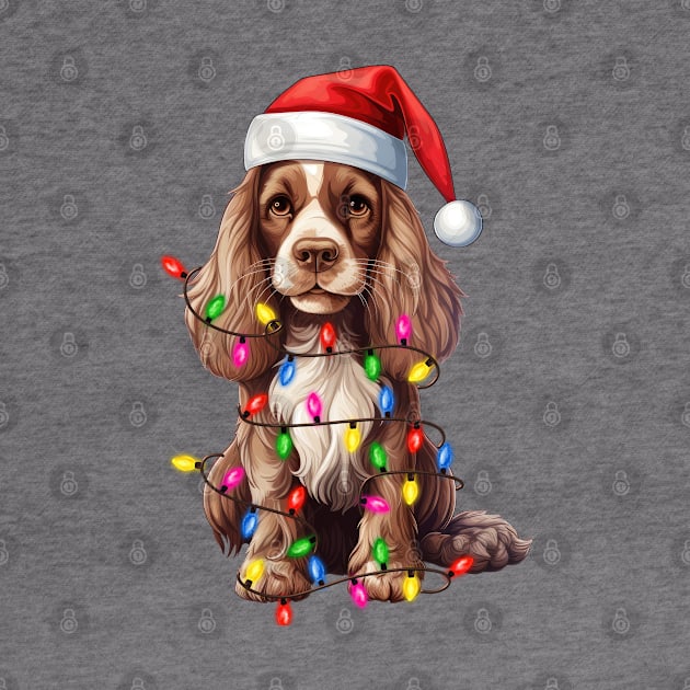 Christmas American Cocker Spaniel by Chromatic Fusion Studio